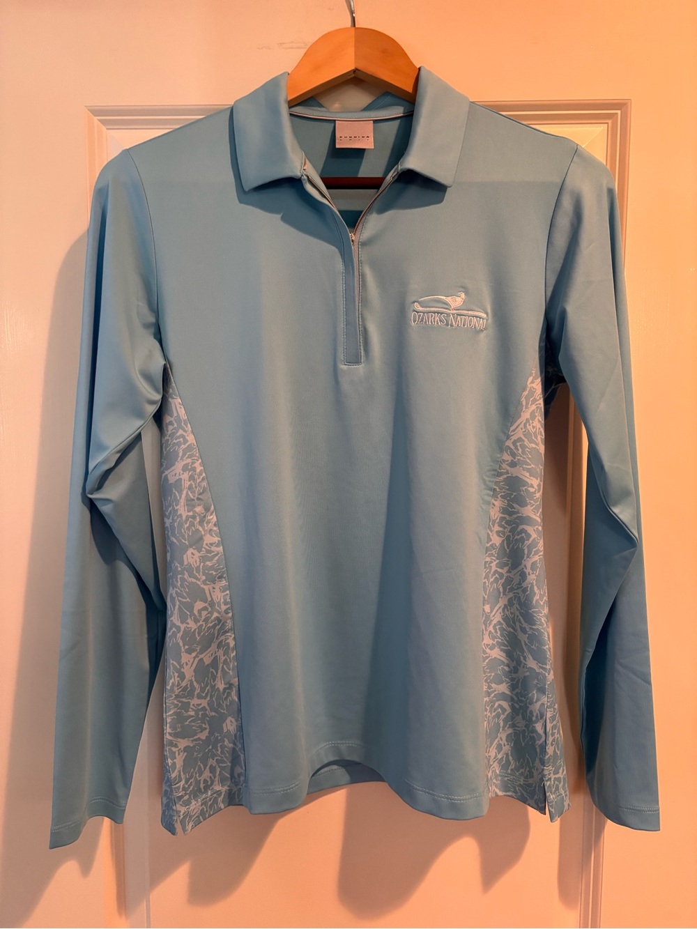 Dunning Golf Women’s Coolmax 1/4 Zip Pullover Blue Medium NWT